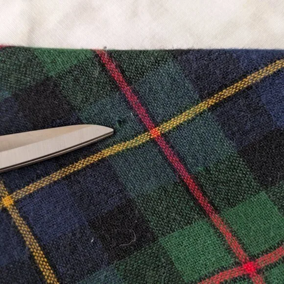 87 Vintage High waisted stripe skirt wool and polyester - Picture 6 of 11